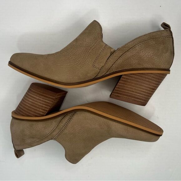 NWOB! Lucky Brand Vennia Slip On Suede Brown Leather Ankle Booties Sz 9M - Picture 6 of 11